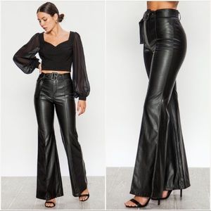 Store Closing - Last 1‼️ Faux Leather Bell Bottom Pants